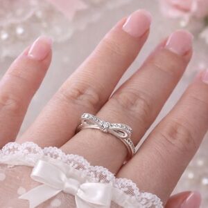 925 Sterling Silver Bow Ring ✨ Size 7 | Coquette Minimalist CZ